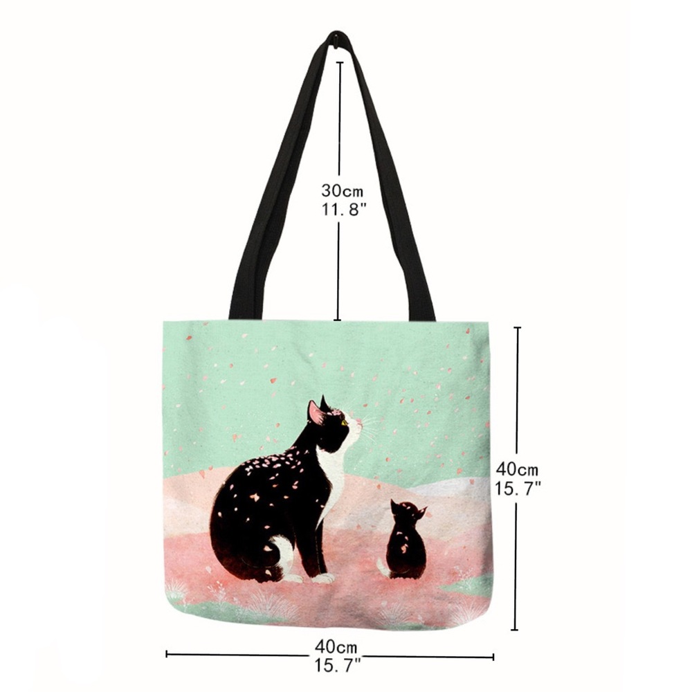 Eco-Friendly Cat & Kitten Folding Tote Bag - Picture 12 of 12